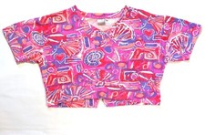 Half T Shirt Vintage 80's 90's Crop Top OCEAN PACIFIC OP Pastel Surf Preppy S