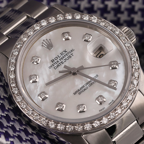 Rolex Datejust 31mm White Mother Of 