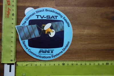 Alter Aufkleber TV Fernsehen Radio Telefon Internet Satellit TV-SAT ANT