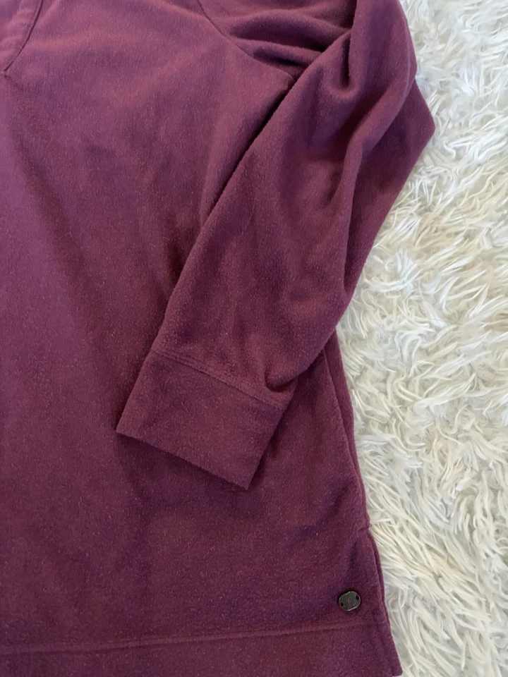 Gaiam взрослый размер M мягкий пуловер фиолетовый толстовка с капюшоном. Теплый не громоздкий  - Изображение 4 из 4