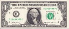 US Bank Note $1 Dollar Bill Fancy Birthday Anniversary Serial Number D 19694969C — photo 1