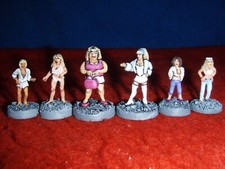 Wargaming Roll playing Figures, x 6, rpg, 30mm, plastic and metal, mixed.