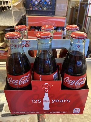 6 Pack Coca Cola Bottle - 2011 Anniversary Bottle 125 Years