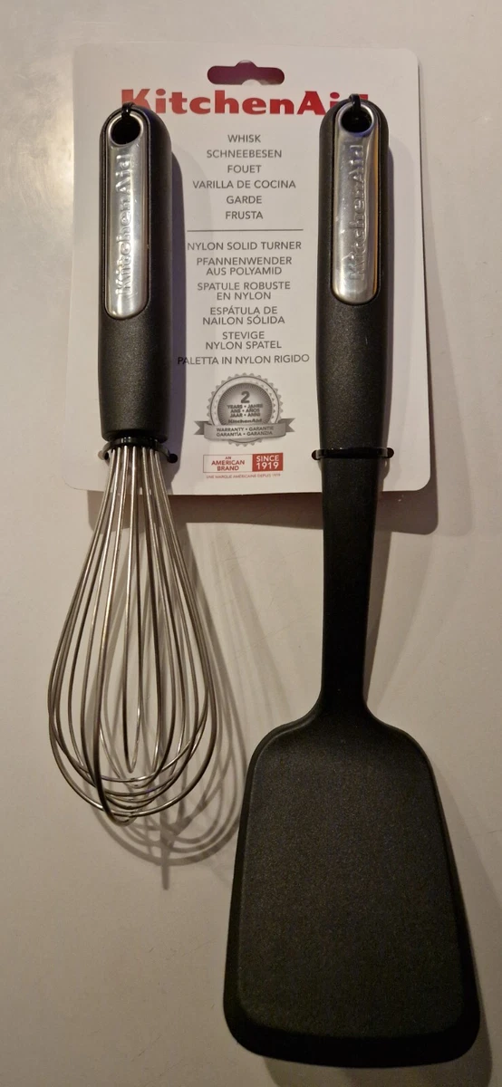 NEW KitchenAid Whisk Nylon Solid Turner Set In Black