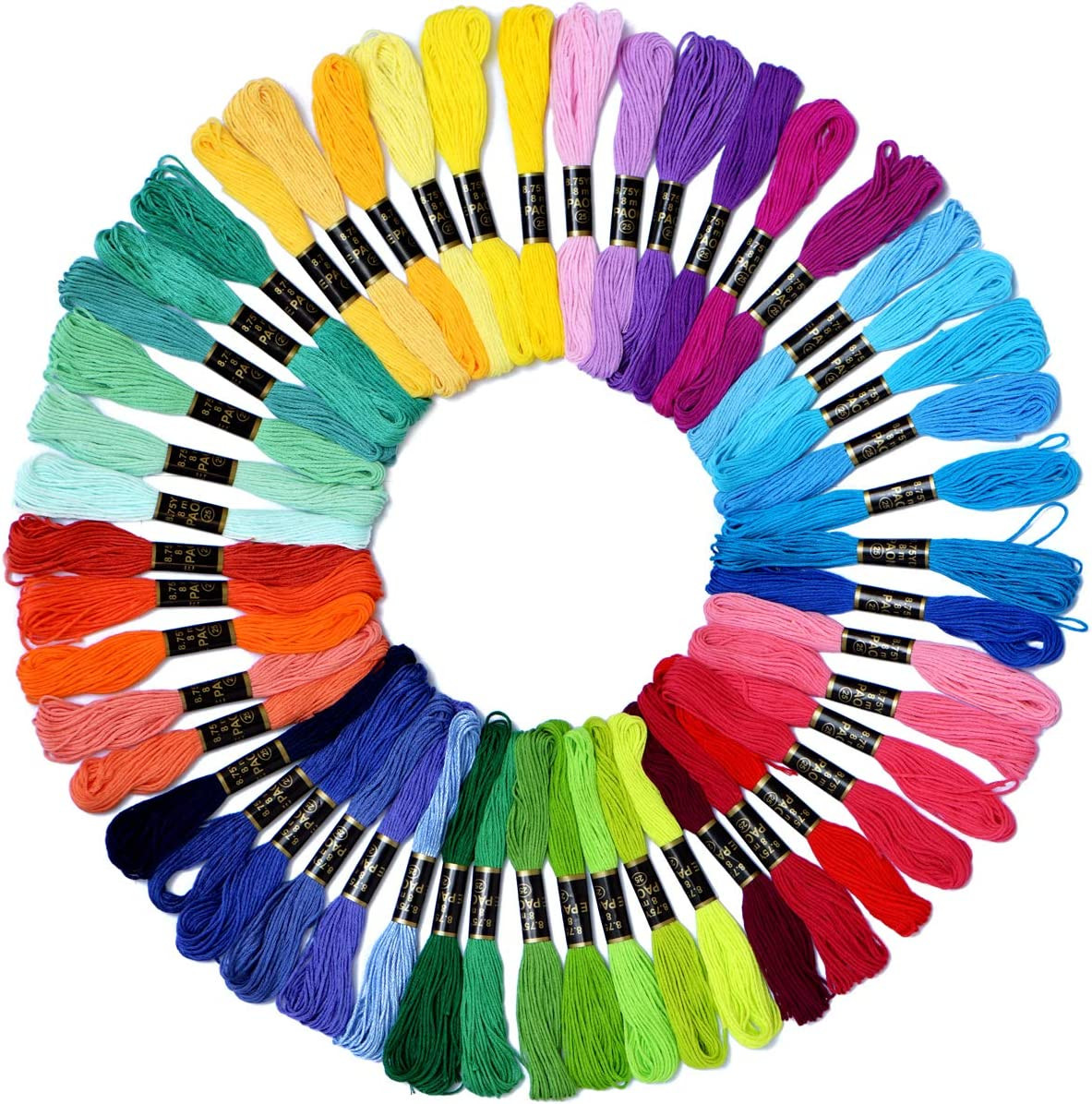 Floss Rainbow Color 50 Skeins Per Pack Cross Stitch Threads 