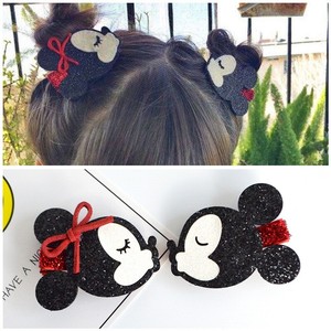 Minnie Hairpin Handmade Bowknot Wings Stars Hair Clips Accessories