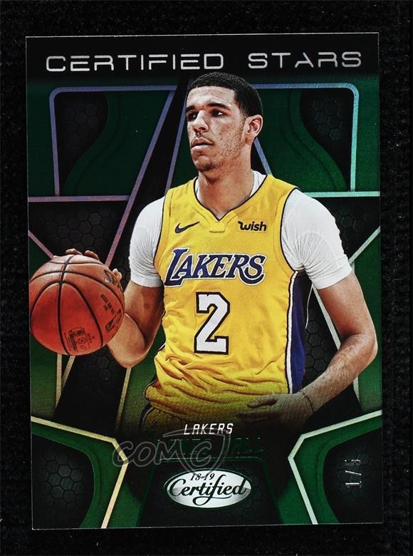 2018-19 Certified Stars Mirror Green 1/5 Lonzo Ball #CSR-28 7y2