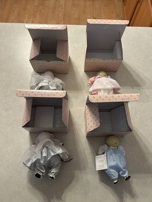 Michel & Company Ceramic Dolls Lot Of Four Chicken Little, Lamb Noel