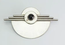 Arlene Siwek rare vintage sterling silver designer abstract modern pin brooch