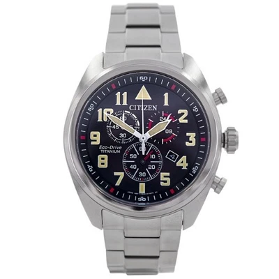 Reloj Citizen Zafiro Super Titanio Cronógrafo Hombre Negro AT2480-81E - Imagen 1 de 4