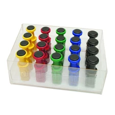10-3758 Digi-Flex Multi 20 Additional Finger Button with Box, Yellow/Red/Green/B