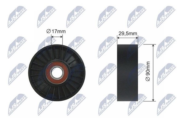 NTY RNK-CH-023 Umlenk-/FüHrungsrolle, Keilrippenriemen FüR Buick Cadillac GMC-image