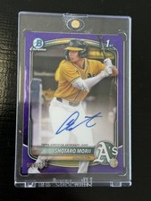 2025 Bowman Chrome Shotaro Morii Prospect Auto Purple Refractor /250 Athletics