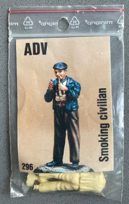 Azimut 296 Smoking Civilian 1/35 Scale Figure Model Kit 1:35 A.D.V. ADV
