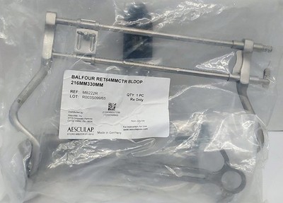 Aesculap Balfour Retractor Central Blade 64mm 216mm-330mm NEW IN SEALED BAG