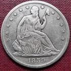 1859 S Seated Liberty Half Dollar 50c Better Grade XF #103113