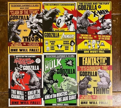 GODZILLA VS MARVEL   | 6 FIGHT VARIANTS | HULK! SPIDEY! X-MEN! THOR! AVENGERS!