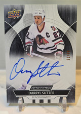 DARRYL SUTTER AUTO 2024-25 UD Engrained Icons Auto #CA-YL Blackhawks EBONY /49