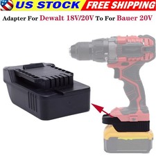 1xBattery Adapter For Dewalt 18V 20V Li-ion Battery to for Bauer 20V Power Tools
