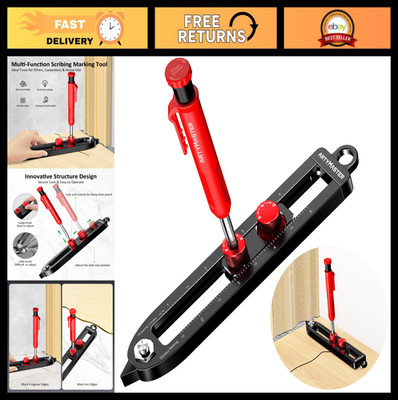 Multi-Function Scribing Tool for Woodworking, Portable Aluminum Compass, Circle