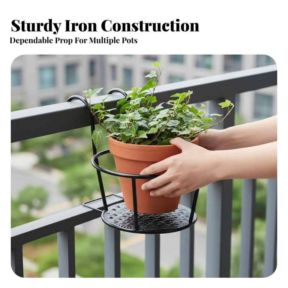 Mesh Railing Colorful Railing Planter Box Sturdy Hanging Railing Basket Anti-Rust for Fence ...