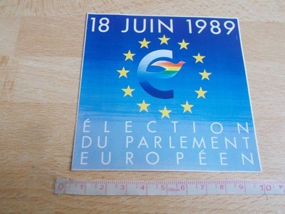 Aufkleber WAHL DES EUROPÄISCHEN PARLAMENTS - 18. JUNI 1989
