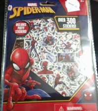 NEW MARVEL SPIDERMAN sticker pad over 300 stickers puffy stickers