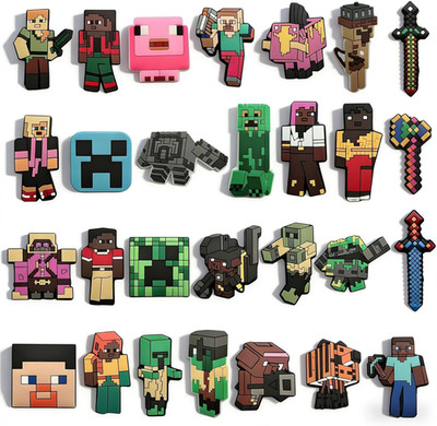 40Pcs Pixel Shoes Charms Decoration, Game Themed Shoe Charms, Clog Accessories f