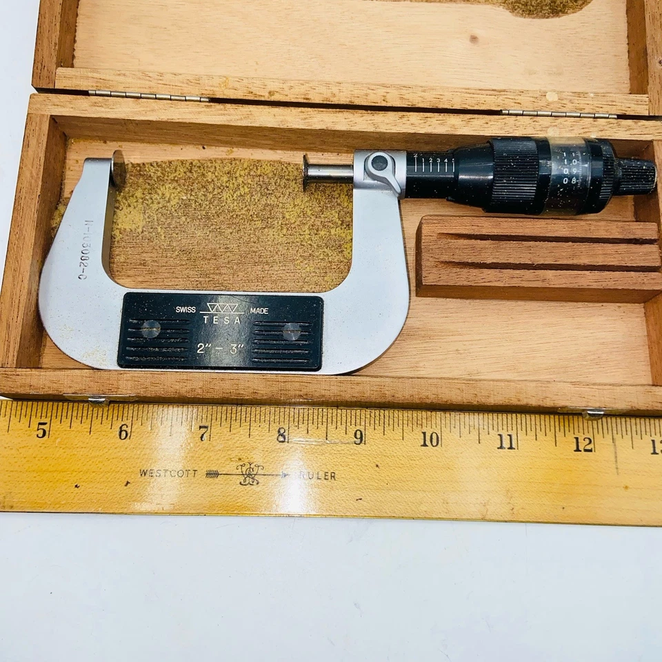 Tesa 2” - 3” Flange Micrometer Locking - Swiss Made - Image 3 of 4