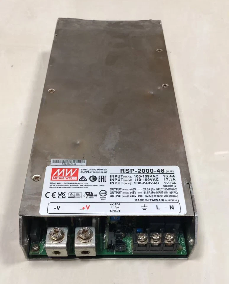 Fuente de alimentación conmutada MW RSP-2000-24V RSP-2000-48V ha sido completamente probada Foto 2 de 4