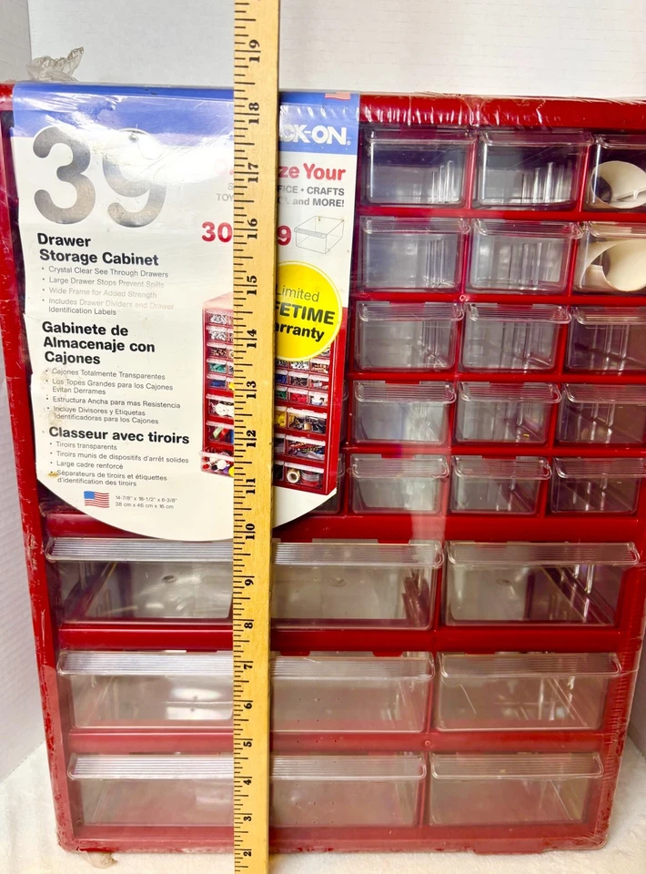 NEW Stack-On Hardware & Craft Storage Cabinet 39 Drawer Organizer Made In USA - Image 2 of 4