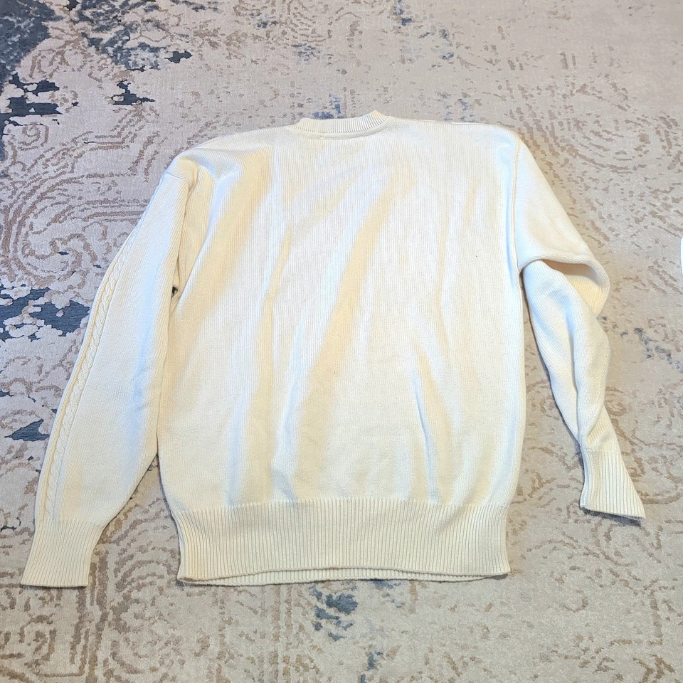 Suéter Tricots St. Raphael Hecho en EE. UU. Tejido Argyle Hombres Talla L Algodón Lino Foto 2 de 4