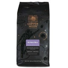 Copper Moon Sumatra, Whole Bean Coffee, 5 Pound Bag, Dark Roast Coffee with 14.46 per pound