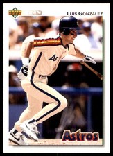 Luis Gonzalez 1992 Upper Deck #372 Astros MLB READ FREE SHIPPING AutographDen
