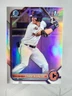 CHASE DeLAUTER ~2022 Bowman Draft Chrome #BDC-49 ~Guardians 1st REFRACTOR RC