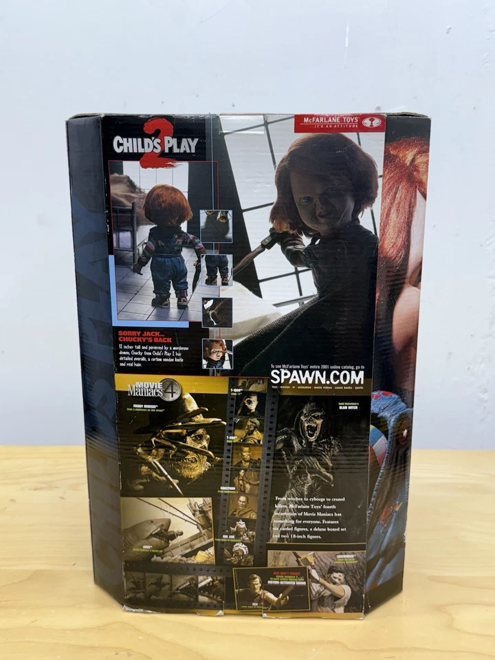 McFarlane Toys Movie Maniacs 2 Child's Play 2 Chucky 12" Figure NIB Damaged Box - Image 4 of 4