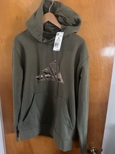 Adidas Hoodie Mens Small Green Camo