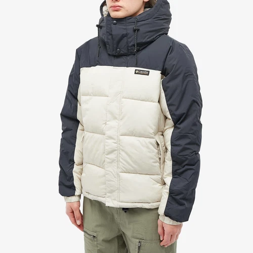 New Men's Columbia Snowqualmie Cream Puffer Jacket Size Medium image 2