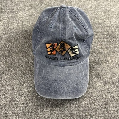 Vintage FAHRENHEIT Grand Canyon Hat Cap Blue Strapback Kokopelli Southwest Y2K