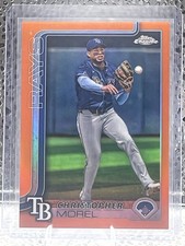 2025 Topps Chrome Christopher Morel #64 True Orange Refractor /25
