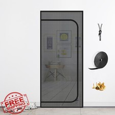 DOOREASY Pet Screen Door, Cat Resistant Mesh, Zipper, Up to 34"x80"