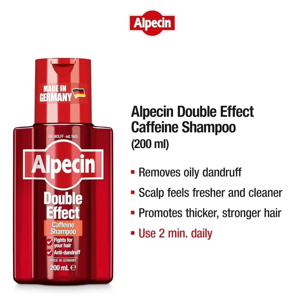 Alpecin Double Effect Shampoo For Dandruff & Hair Loss With Caffeine. 200ml