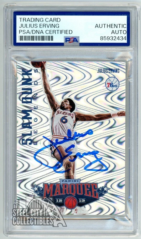 Basketball Julius Erving Original Autographed Sports Trading Cards
