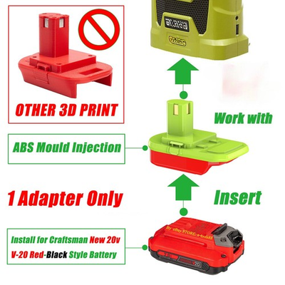 #ad 1 Adapter for Craftsman 20V New V 20 Battery To Power for Ryobi 18V ONE Tools $8.15