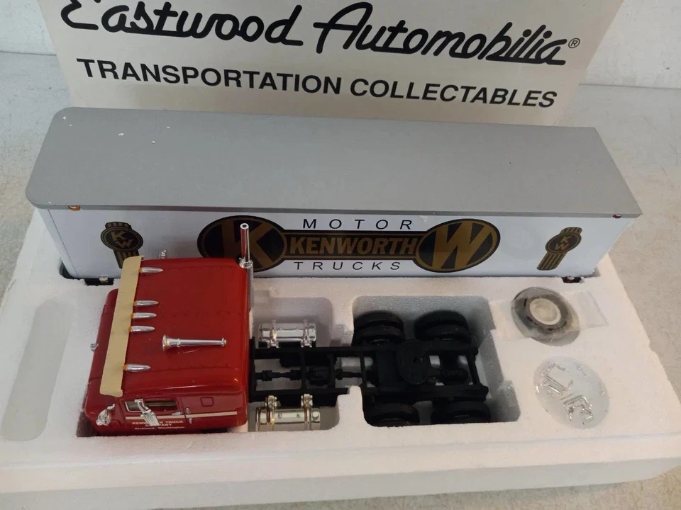 Rare First Gear 1/34 1953 Kenworth Bullnose COE Tractor Trailer Truck Red am - Image 4 of 4