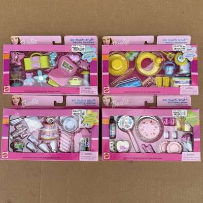 4 NEW Barbie So Much Stuff Birthday Blast,Beach Bonanza,Wedding Wishes,Teddy T.