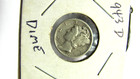 1943-D Mercury Dime F Fine 90% Silver #3 — photo 2
