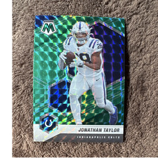 Panini 2021 Mosaic Jonathan Taylor #96 Colts Green Mosaic Prizm Football Card