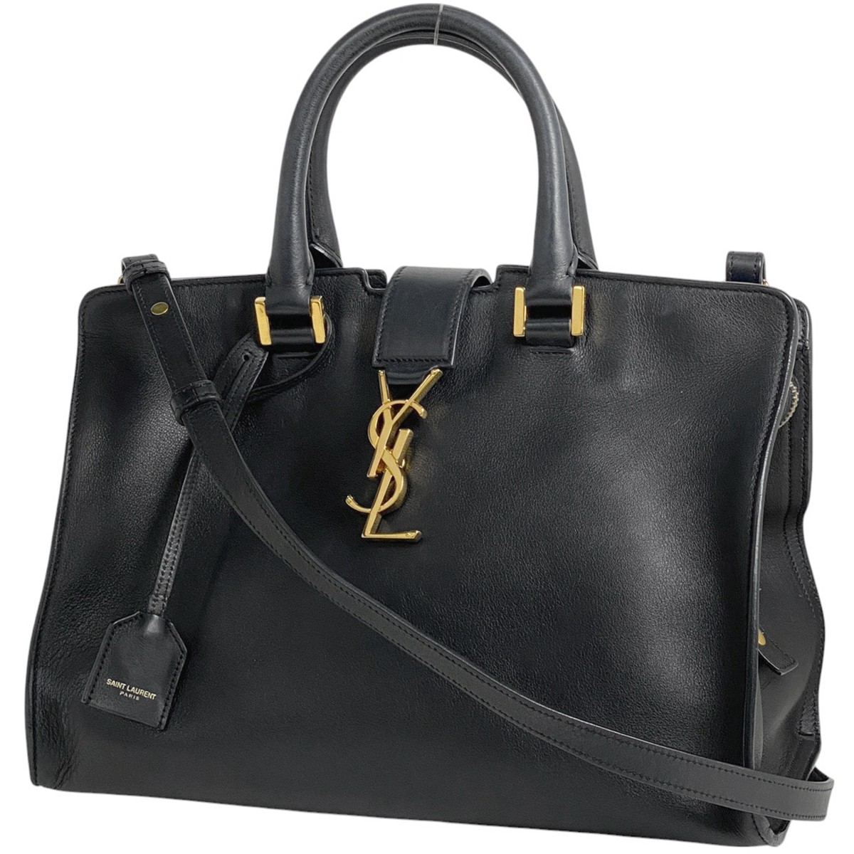 YVES SAINT LAURENT Cabas Borsa Piccola 2WAY Borsa a Tracolla Borsa a Mano Tote Bag Pelle...
