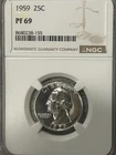 1959 Washington Quarter Proof NGC PF69 Gem Proof 90% Silver 25C Multi-Quantity